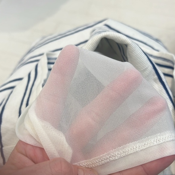 Silence + Noise navy and off white strapless dress size large. - Picture 7 of 7